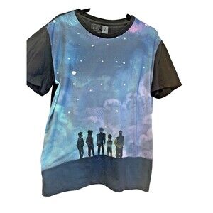 Voltron Legendary Defender Five Paladins Night Sky T Shirt Men's  Large  Black